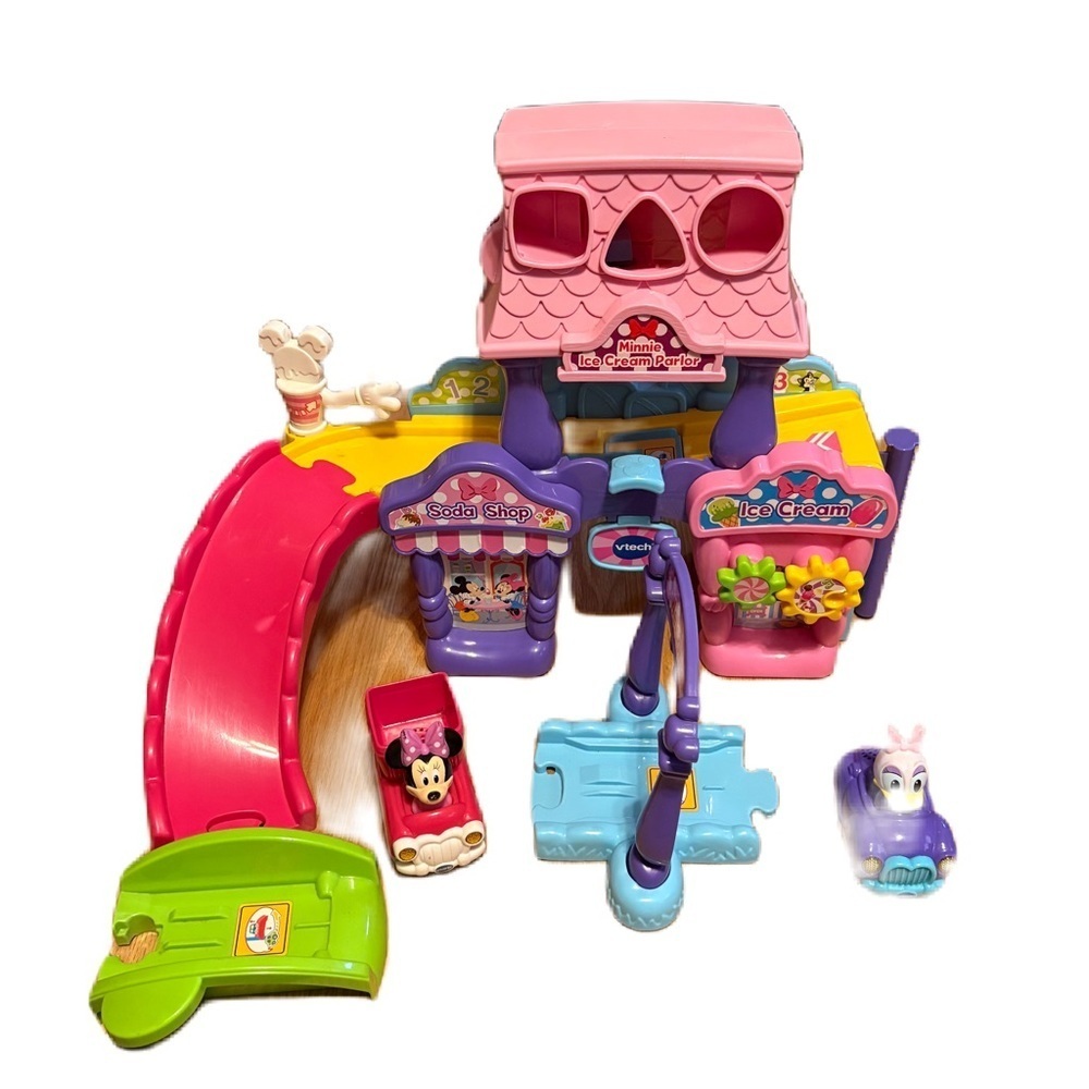 VTech Go! Go! Smart Wheels - Disney Minnie Mouse Ice Cream Parlor W/ Daisy Car